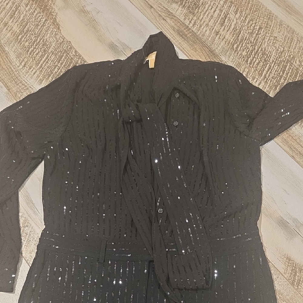 Michael Kors Black Sequin Jumpsuit - Picture 5 of 15